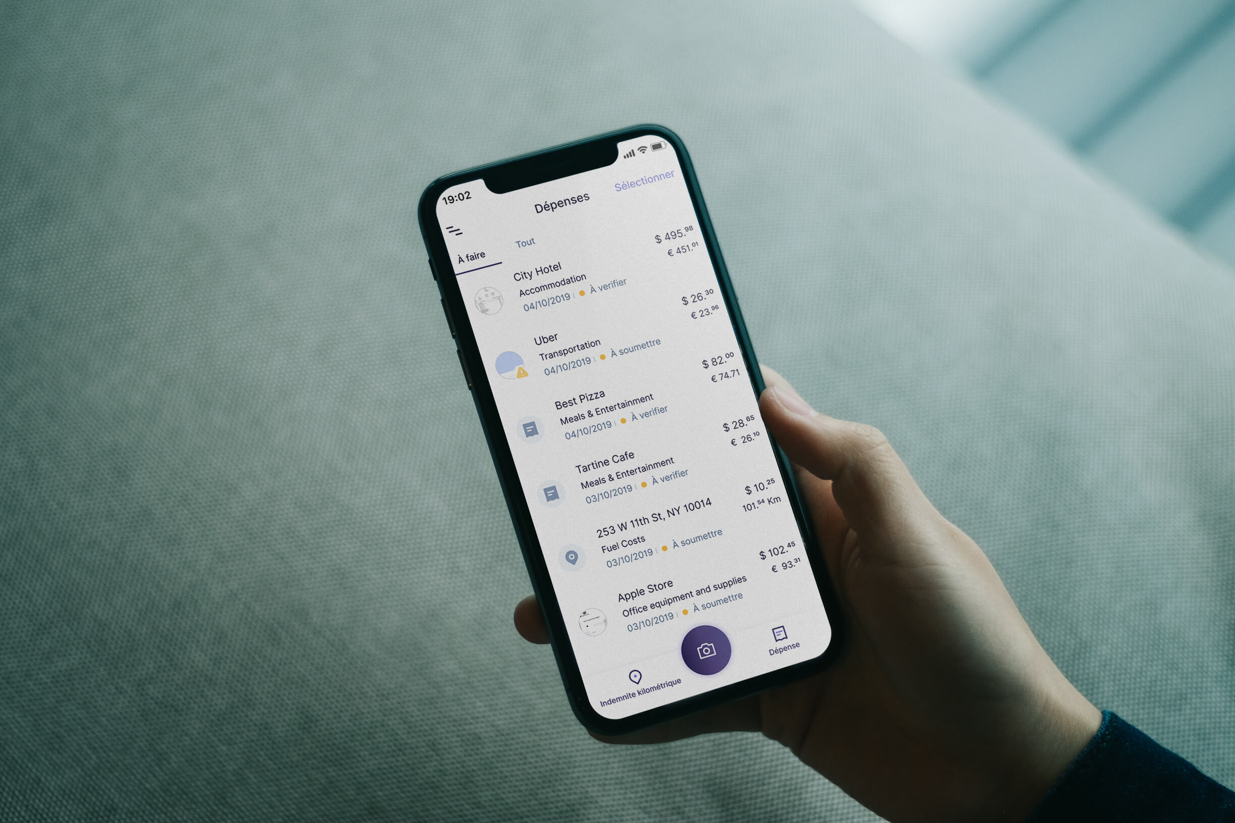 Application note de frais Rydoo