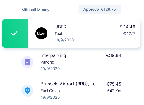 Approve trips expenses