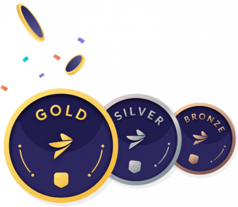 Become a Gold, Silver or Bronze partner! Partners Gold Silver and Bronze coins