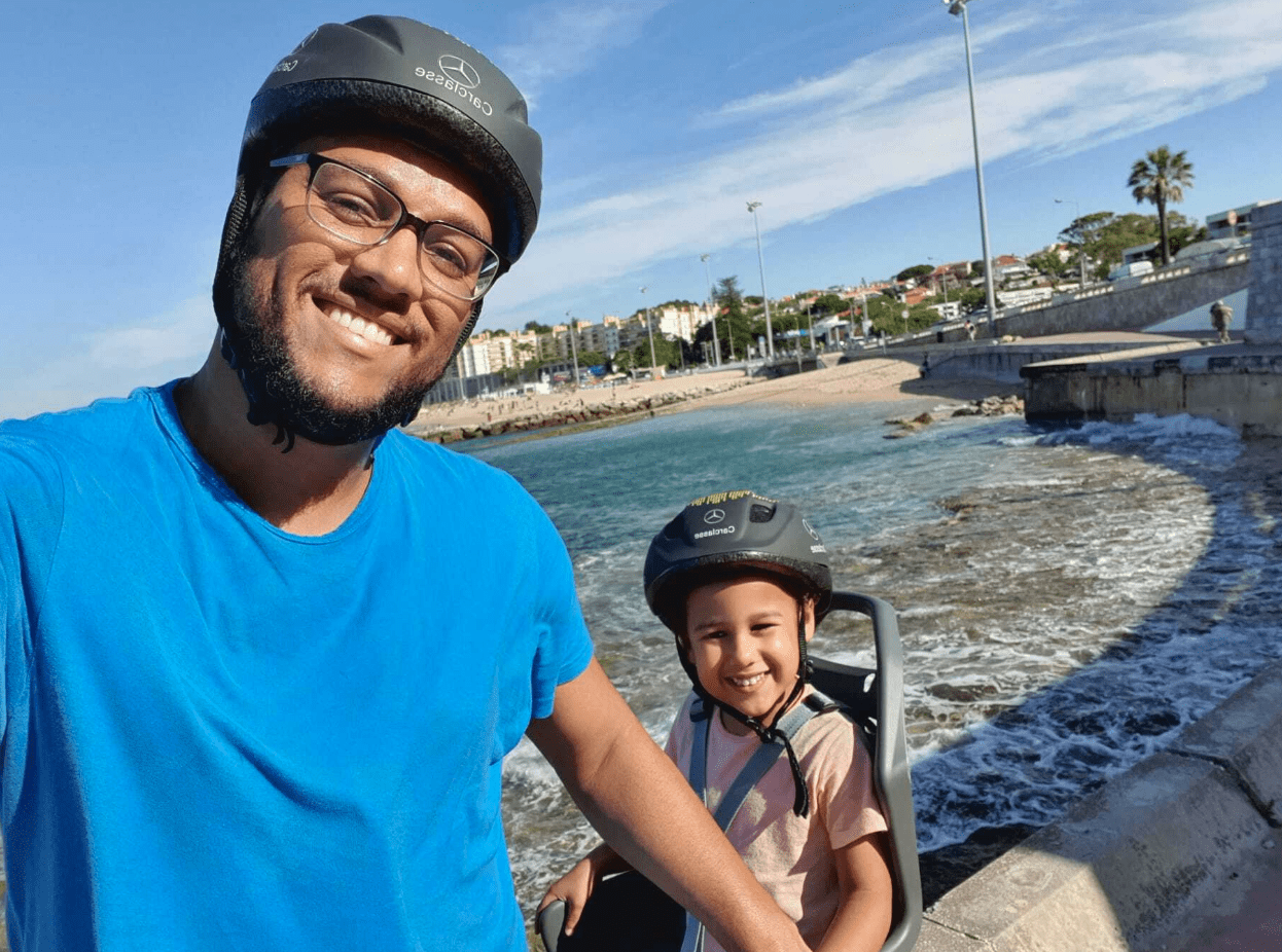 biking in sunny Lisbon