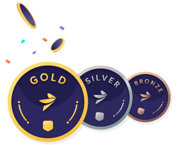 Partners Gold Silver and Bronze coins