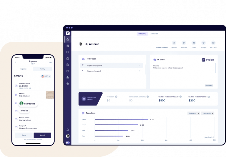 Header home app mockup phone
