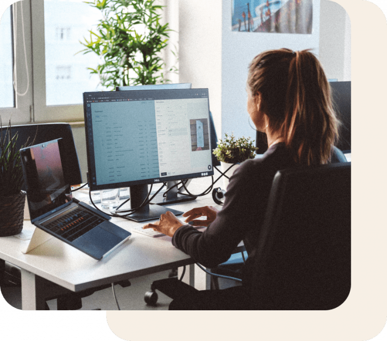 Woman on the computer