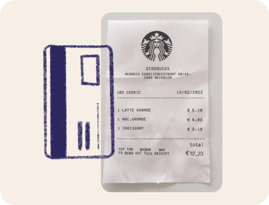 Expense receipt and card