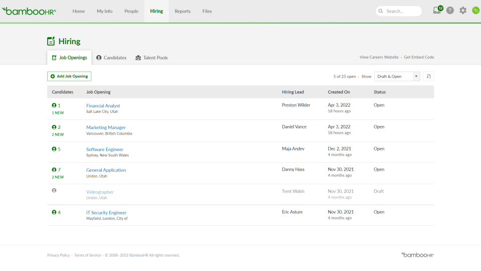 BambooHR integrates with Rydoo