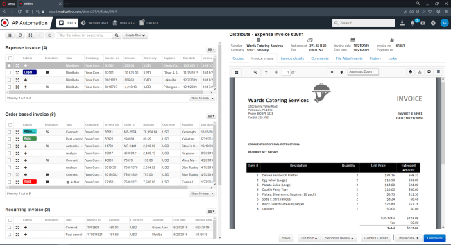 AP dashboard