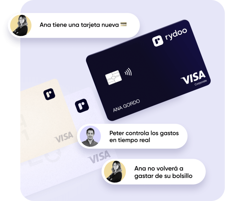 Ana tiene una tarjeta nueva, Peter controla los gastos en tiempo real, Ana no volverá a gastar de su bolsillo