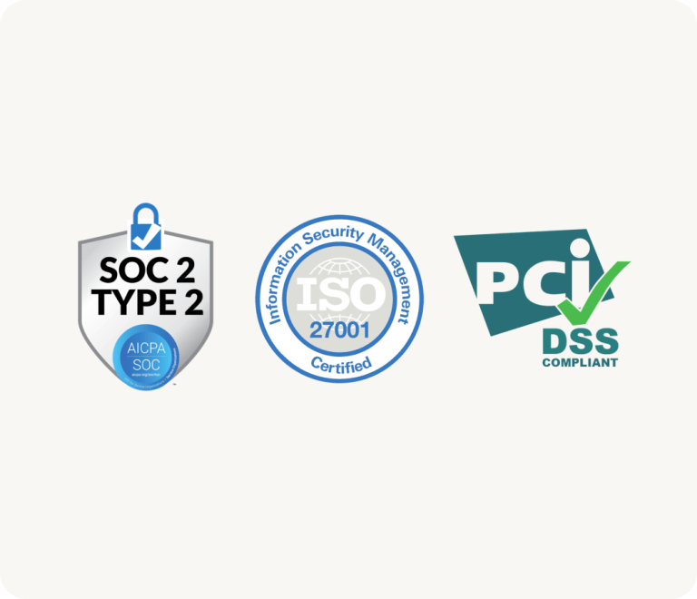 Security - Certifications - SOC 2 Type2 - ISO 27001 - PCI DSS