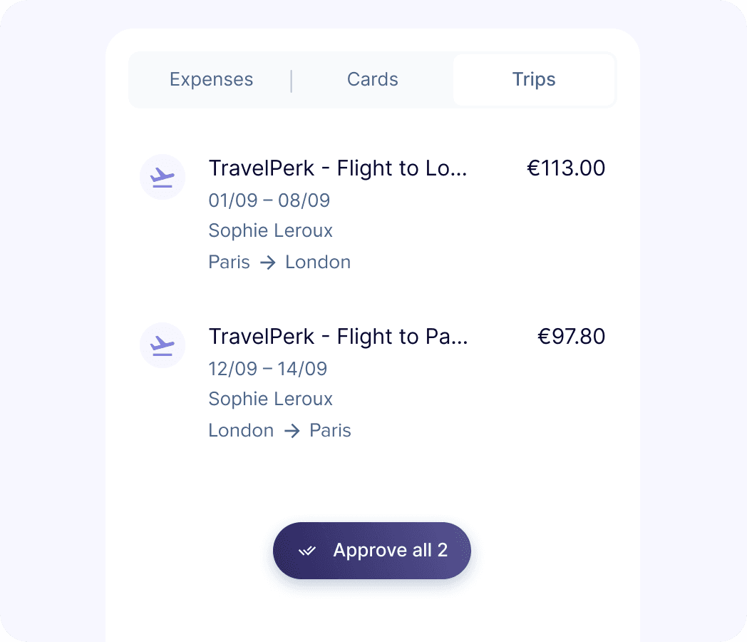 Consolidate trip expenses