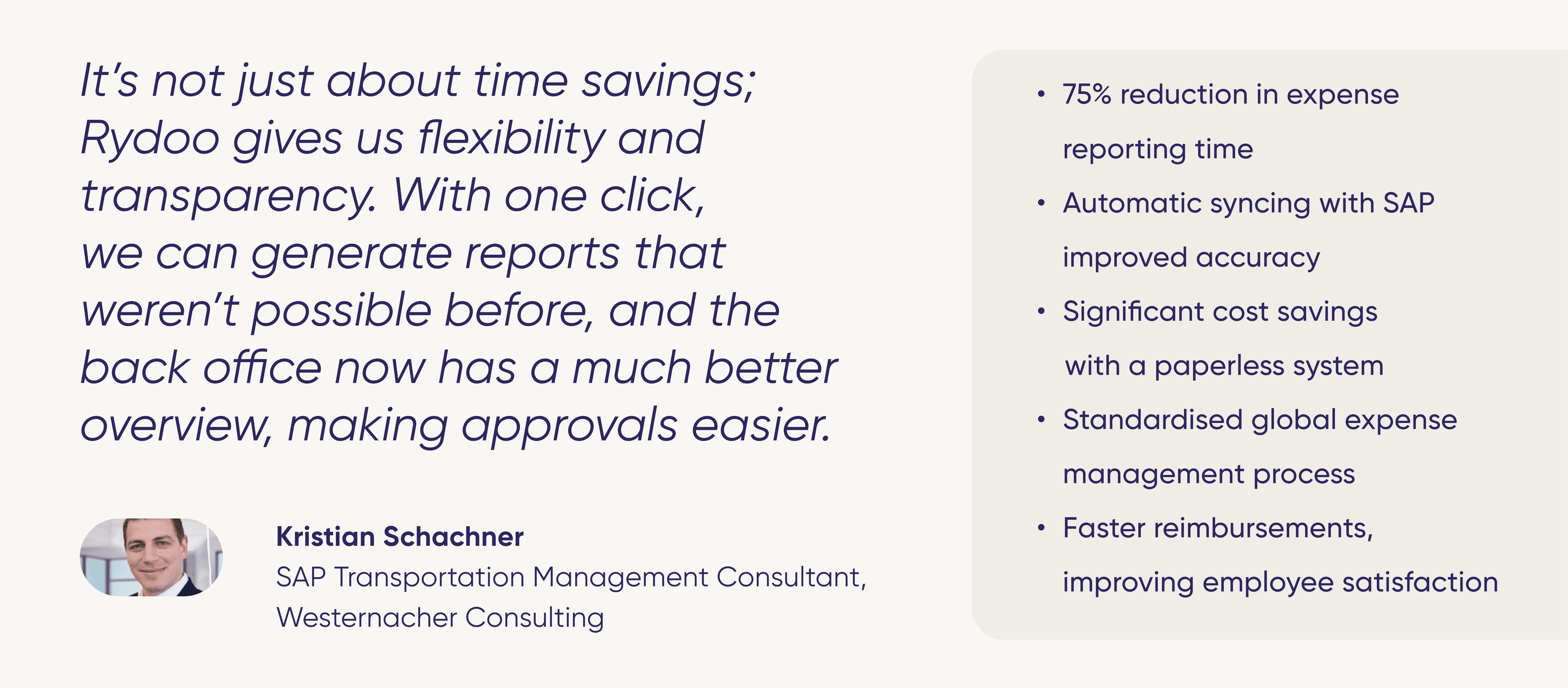 Westernacher Rydoo testimonial