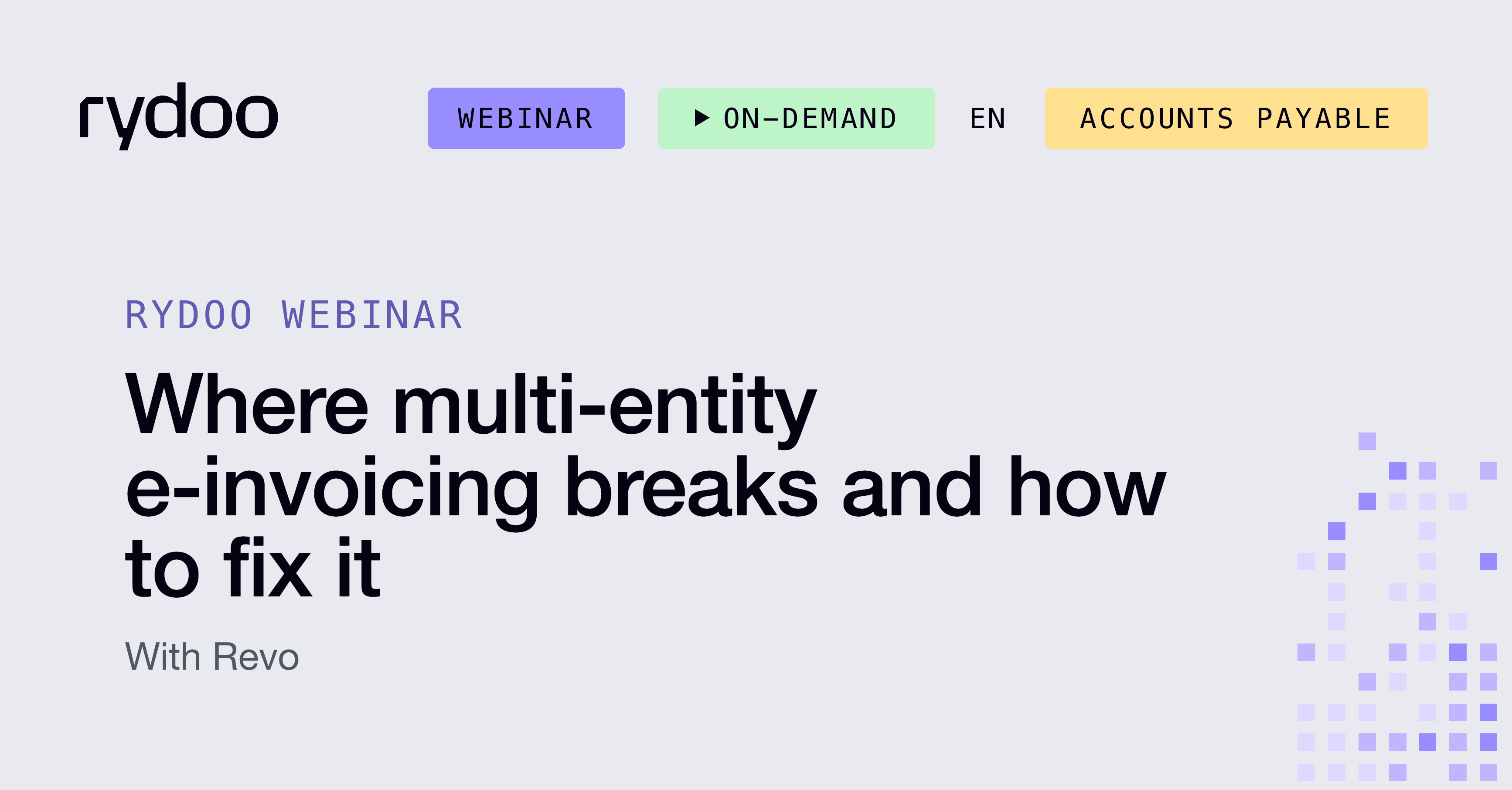 Webinar e invoicing banner – on demand