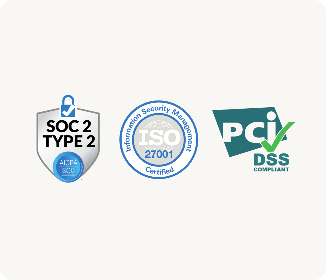 Security certifications soc2type2 iso27001 pcidss 2x